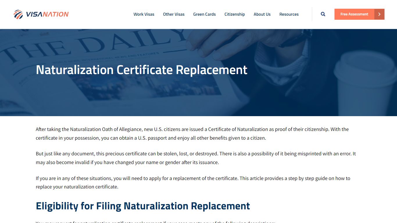Naturalization Replacement | Replacing Your Citizenship Certificate